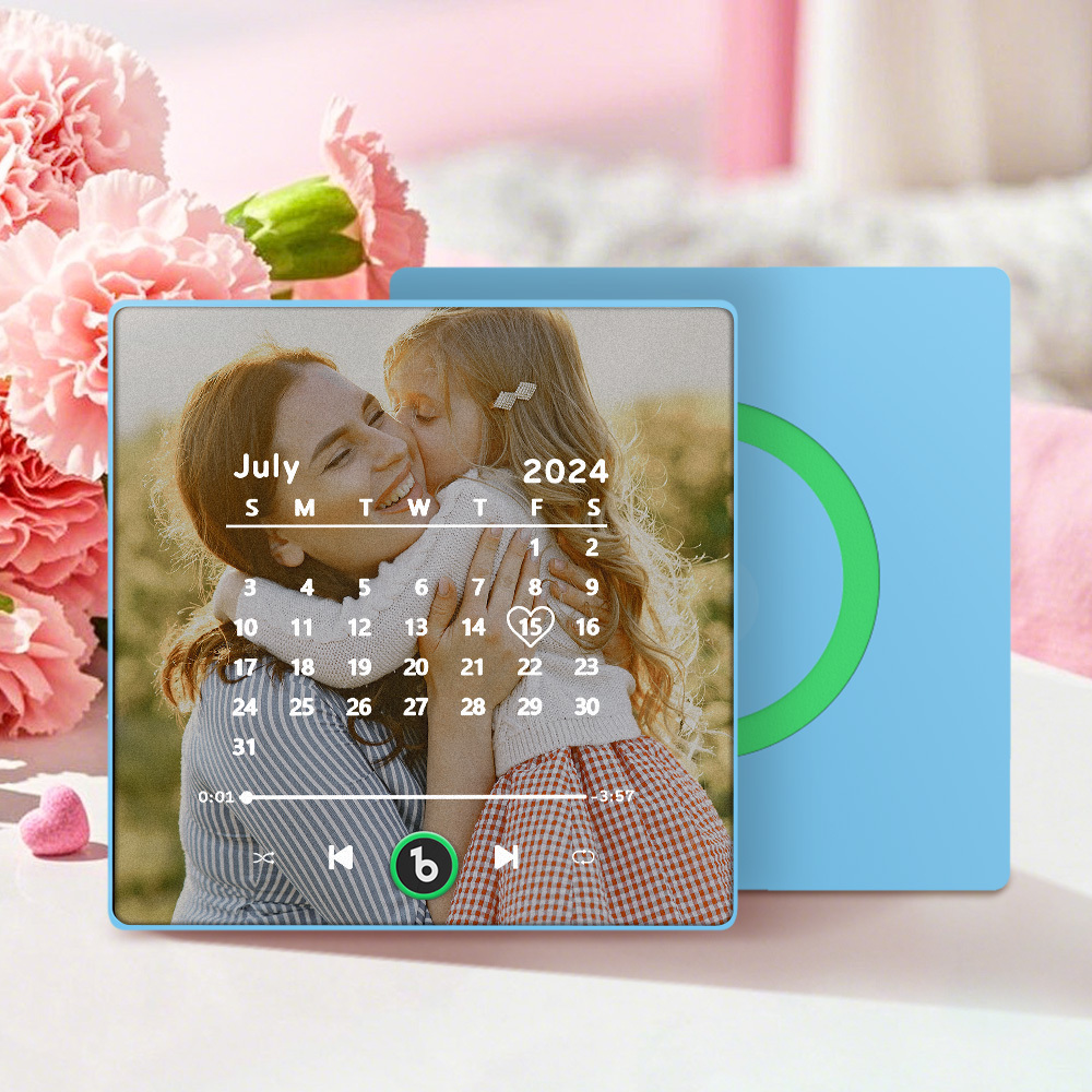 Aimant De Réfrigérateur Musical Personnalisé - Aimant De Réfrigérateur Avec Chanson Personnalisée Qui Joue De La Musique - Aimant D'halloween - Compatible Bluetooth - Calendrier - Cadeau Pour La Fête Des Mères - Fridgebeatsfr