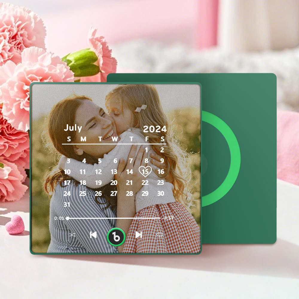 Aimant De Réfrigérateur Musical Personnalisé - Aimant De Réfrigérateur Avec Chanson Personnalisée Qui Joue De La Musique - Aimant D'halloween - Compatible Bluetooth - Calendrier - Cadeau Pour La Fête Des Mères - Fridgebeatsfr