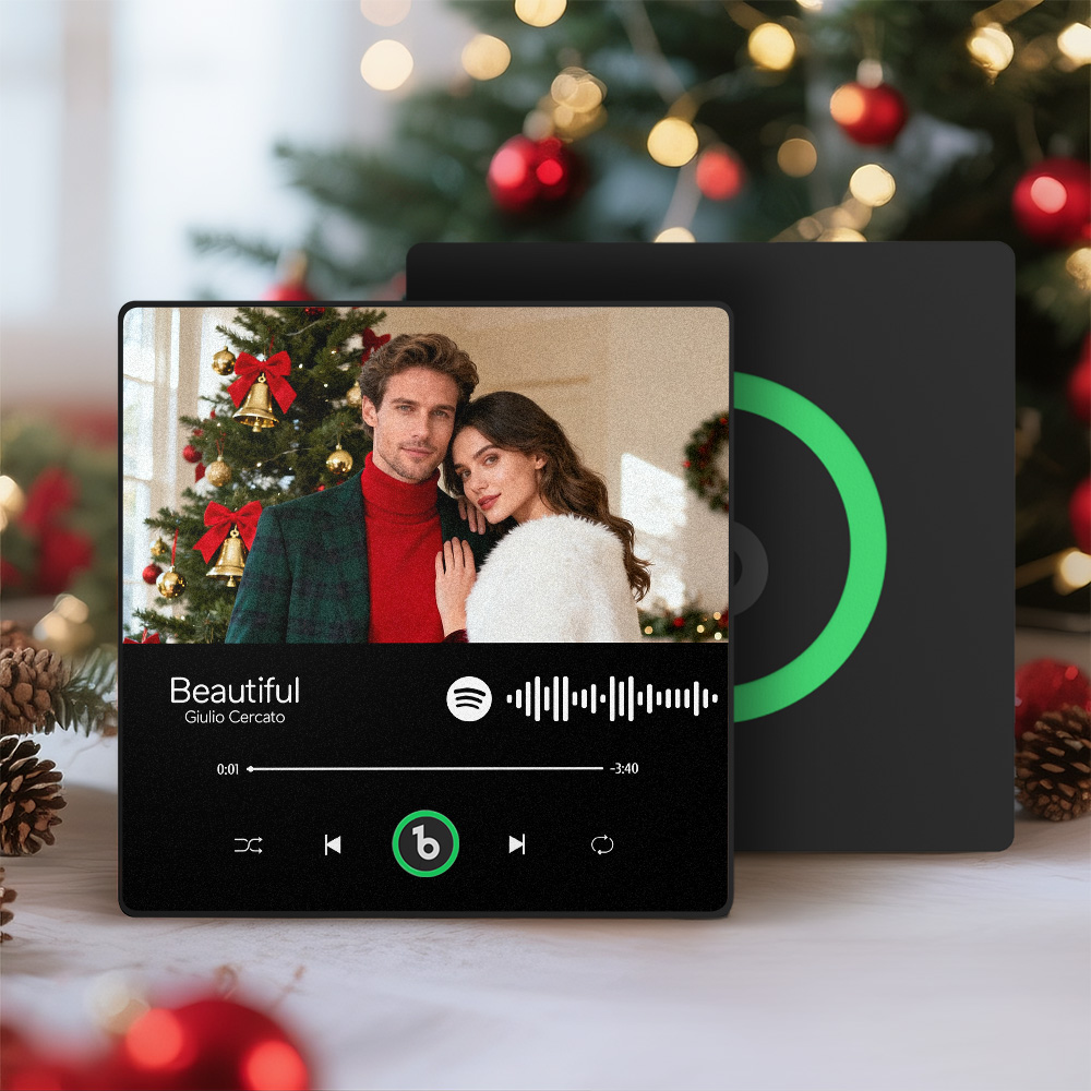 Aimant De Réfrigérateur Personnalisé Avec Musique Et Photo Aimants De Chansons Personnalisés Pouvant Diffuser De La Musique Fridgebeats Pro Prend En Charge La Connectivité Bluetooth Cadeaux De Noël Pour Couple