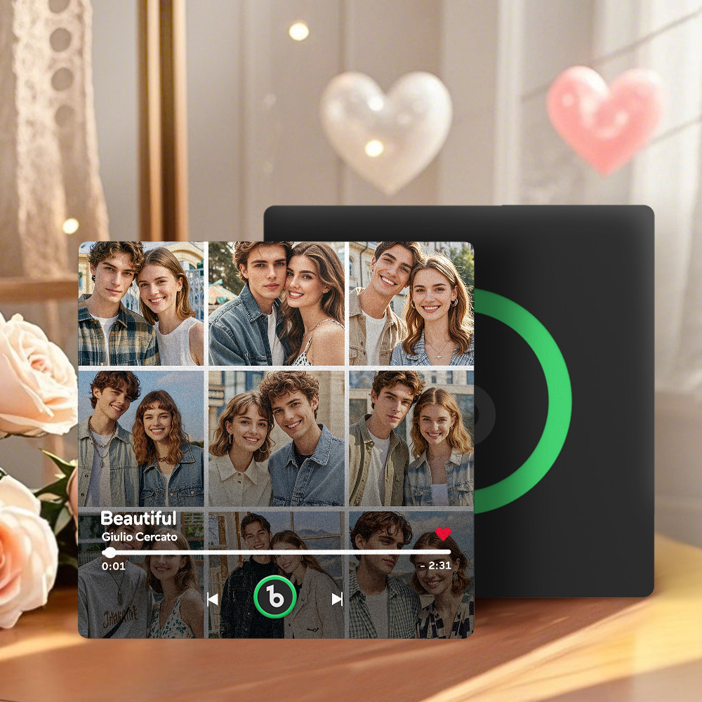 Aimant De Réfrigérateur Personnalisé Avec Musique Et Photo Fridgebeats