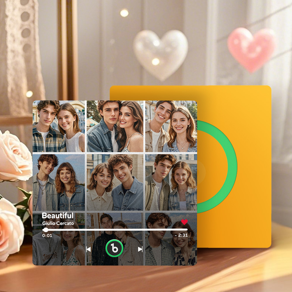 Aimant De Réfrigérateur Personnalisé Avec Musique Et Photo Fridgebeats Pro Prend En Charge La Connectivité Bluetooth - Fridgebeatsfr