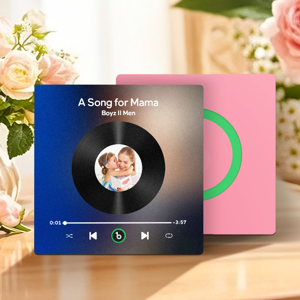 Aimants De Réfrigérateur Personnalisés, Musique Et Photo, Cadeaux De Fête Des Mères Pour Maman - Fridgebeatsfr