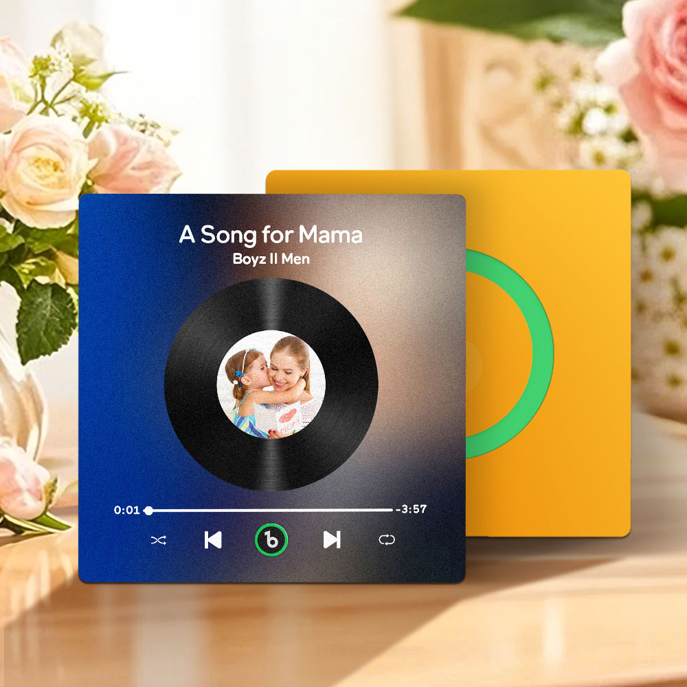 Aimants De Réfrigérateur Personnalisés, Musique Et Photo, Cadeaux De Fête Des Mères Pour Maman - Fridgebeatsfr