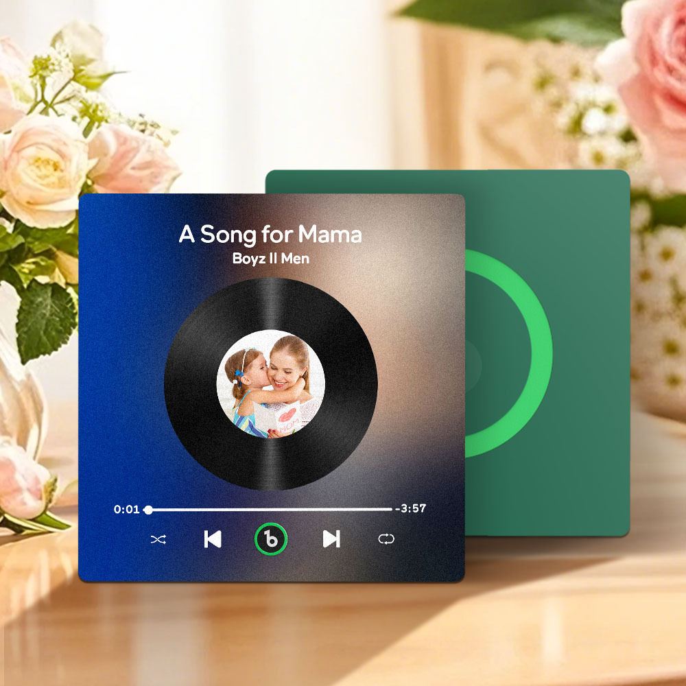Aimants De Réfrigérateur Personnalisés, Musique Et Photo, Cadeaux De Fête Des Mères Pour Maman - Fridgebeatsfr