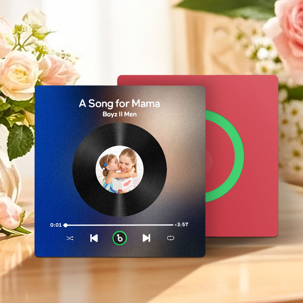 Aimants De Réfrigérateur Personnalisés, Musique Et Photo, Cadeaux De Fête Des Mères Pour Maman - Fridgebeatsfr