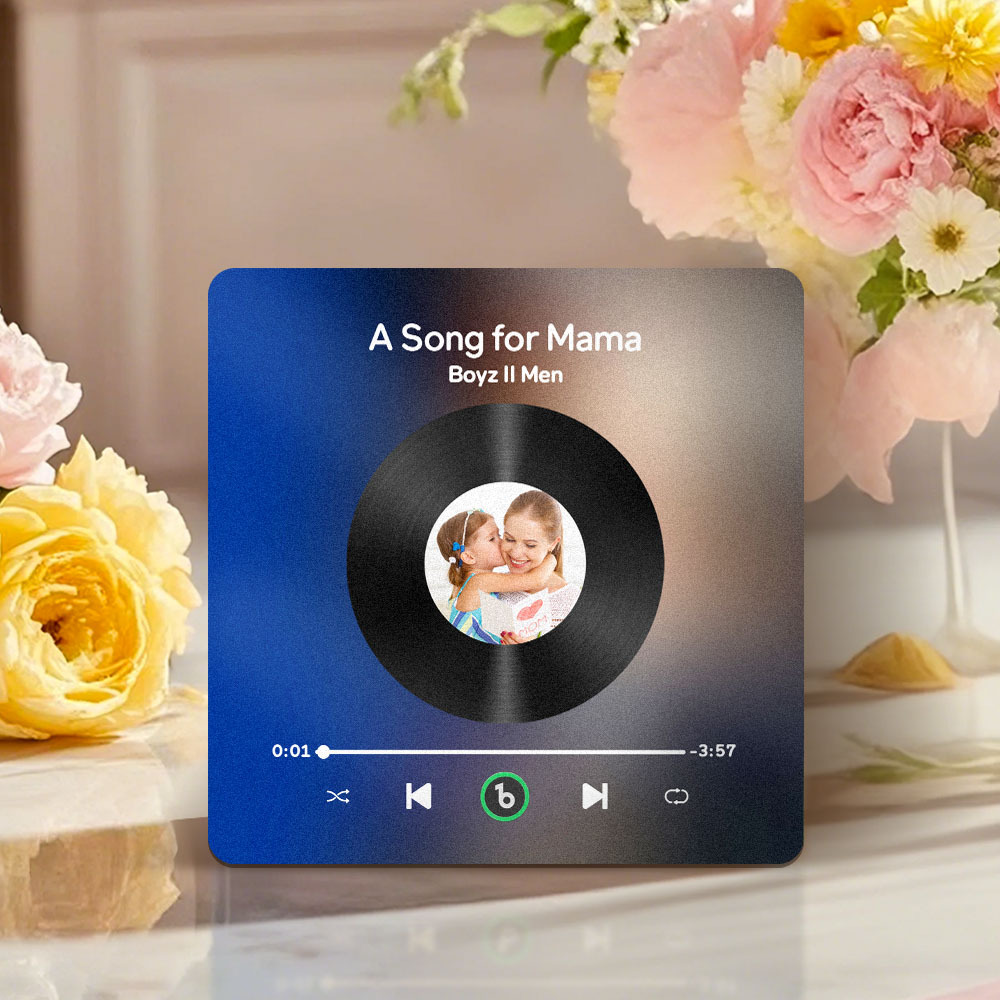 Aimants De Réfrigérateur Personnalisés, Musique Et Photo, Cadeaux De Fête Des Mères Pour Maman - Fridgebeatsfr