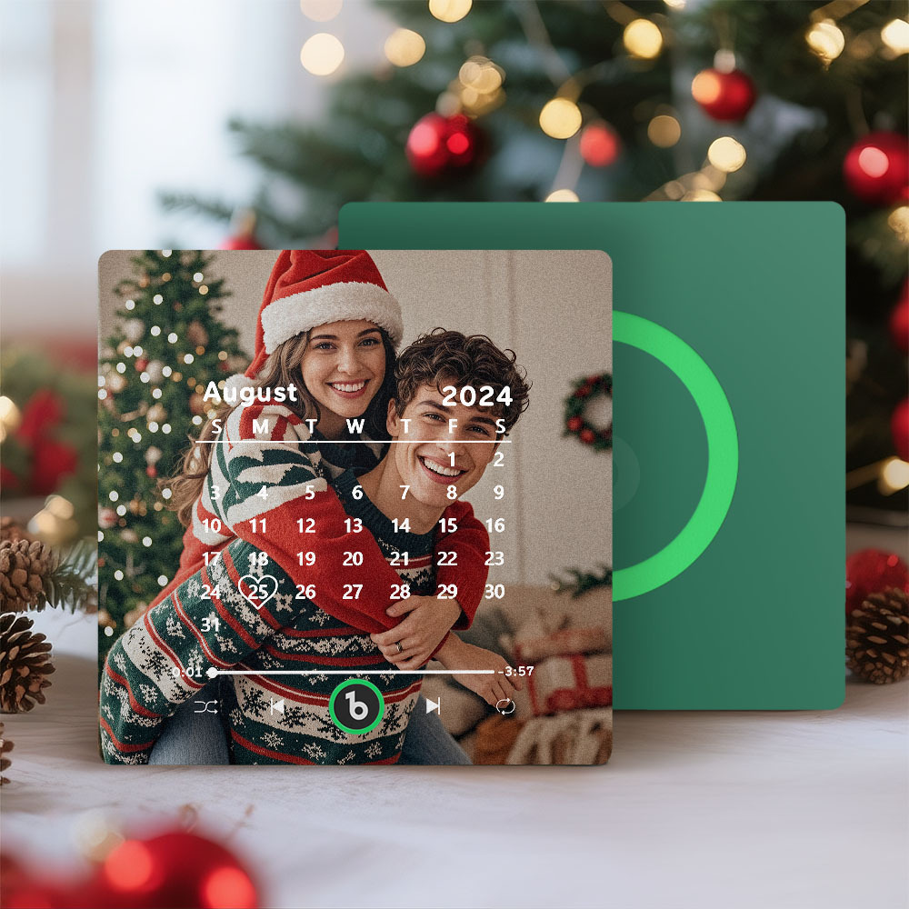 Aimant Musical Personnalisé Pour Réfrigérateur, Chanson Personnalisée, Aimant Musical Pour Halloween, Compatible Bluetooth, Calendrier, Cadeaux De Noël Pour Couple - Fridgebeatsfr