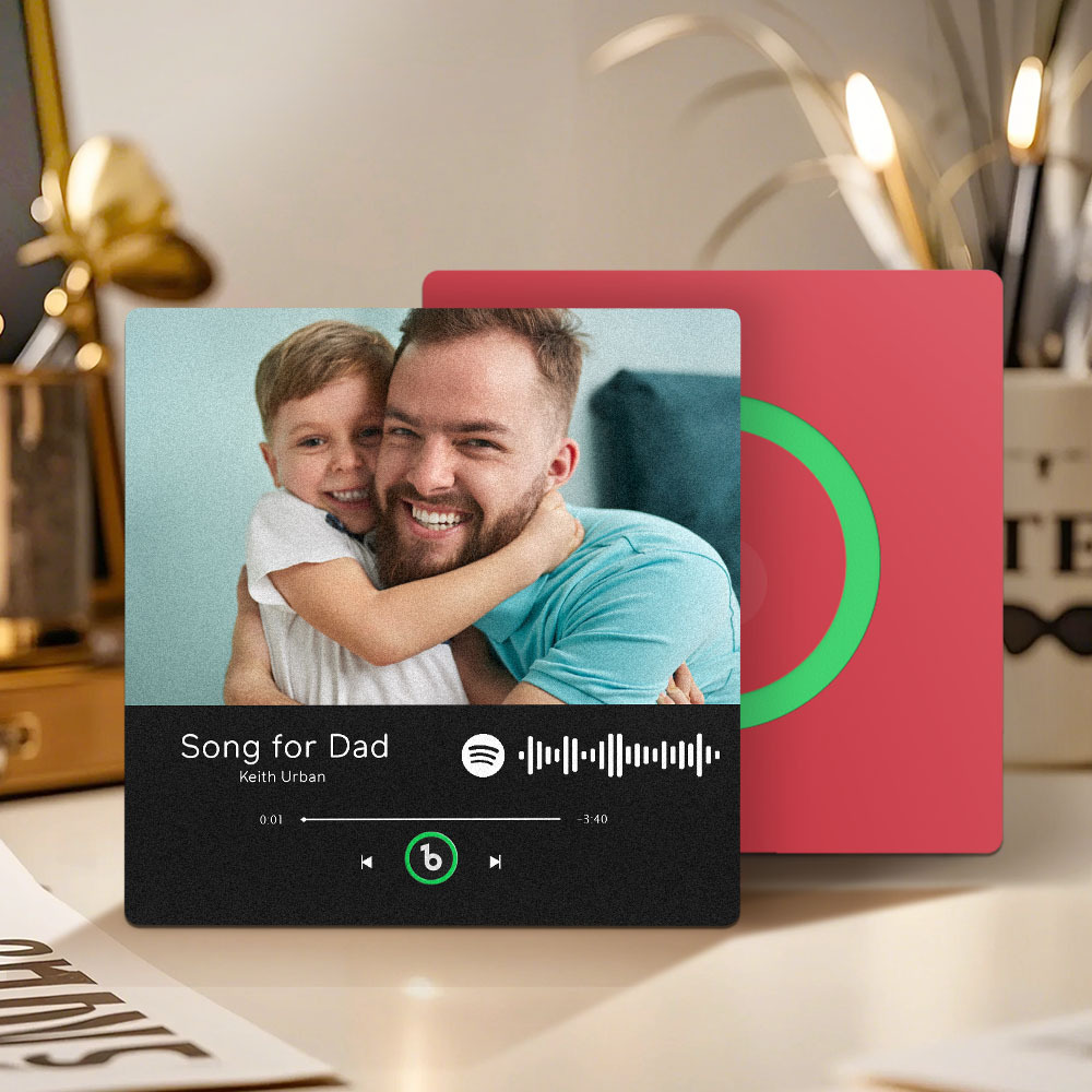 Aimant De Réfrigérateur Musical Personnalisé Qui Joue Des Cadeaux Pour Papa Plusieurs Couleurs - Fridgebeatsfr