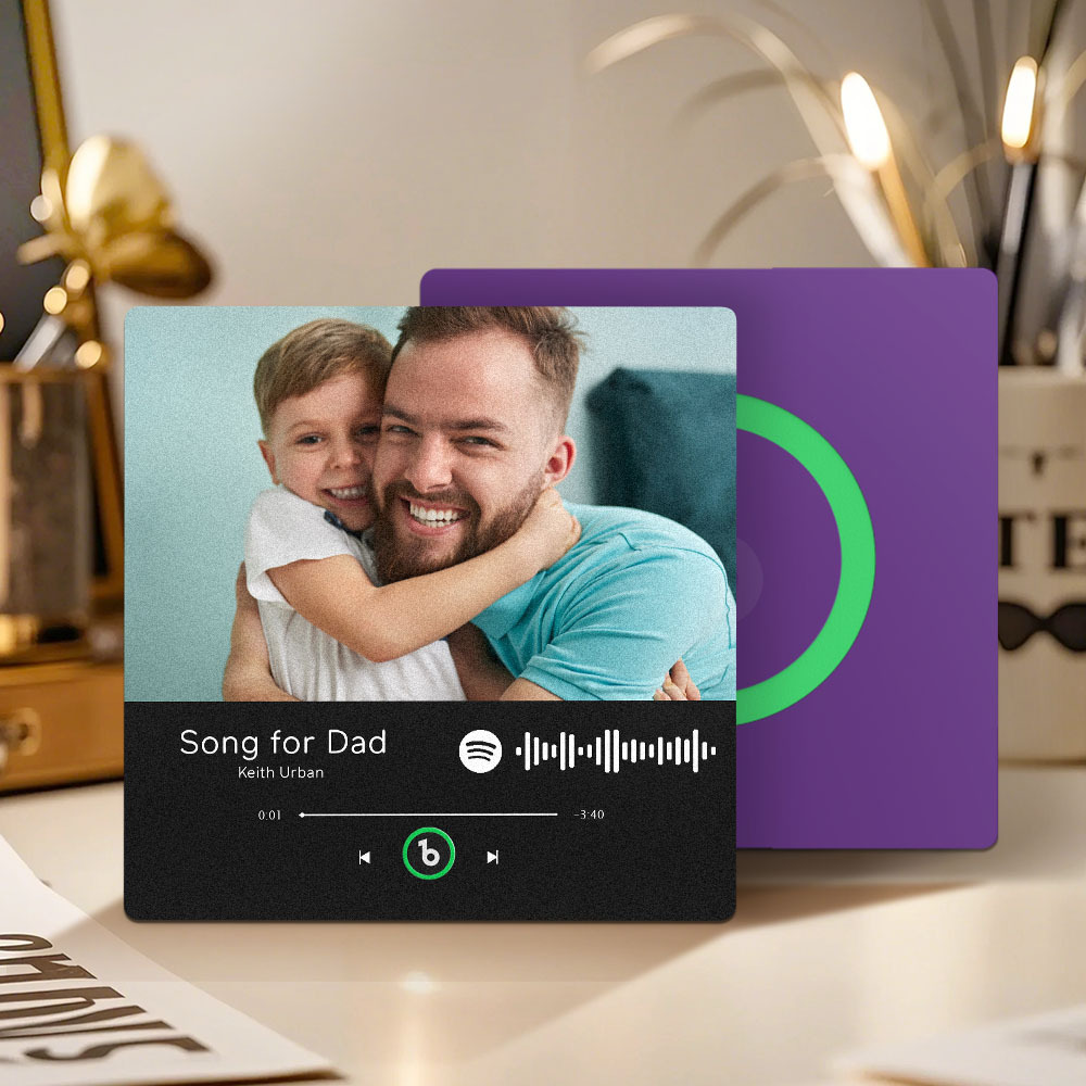 Aimant De Réfrigérateur Musical Personnalisé Qui Joue Des Cadeaux Pour Papa Plusieurs Couleurs - Fridgebeatsfr