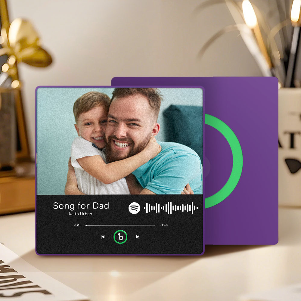 Aimant De Réfrigérateur Musical Personnalisé Qui Joue Des Cadeaux Pour Papa Plusieurs Couleurs - Fridgebeatsfr