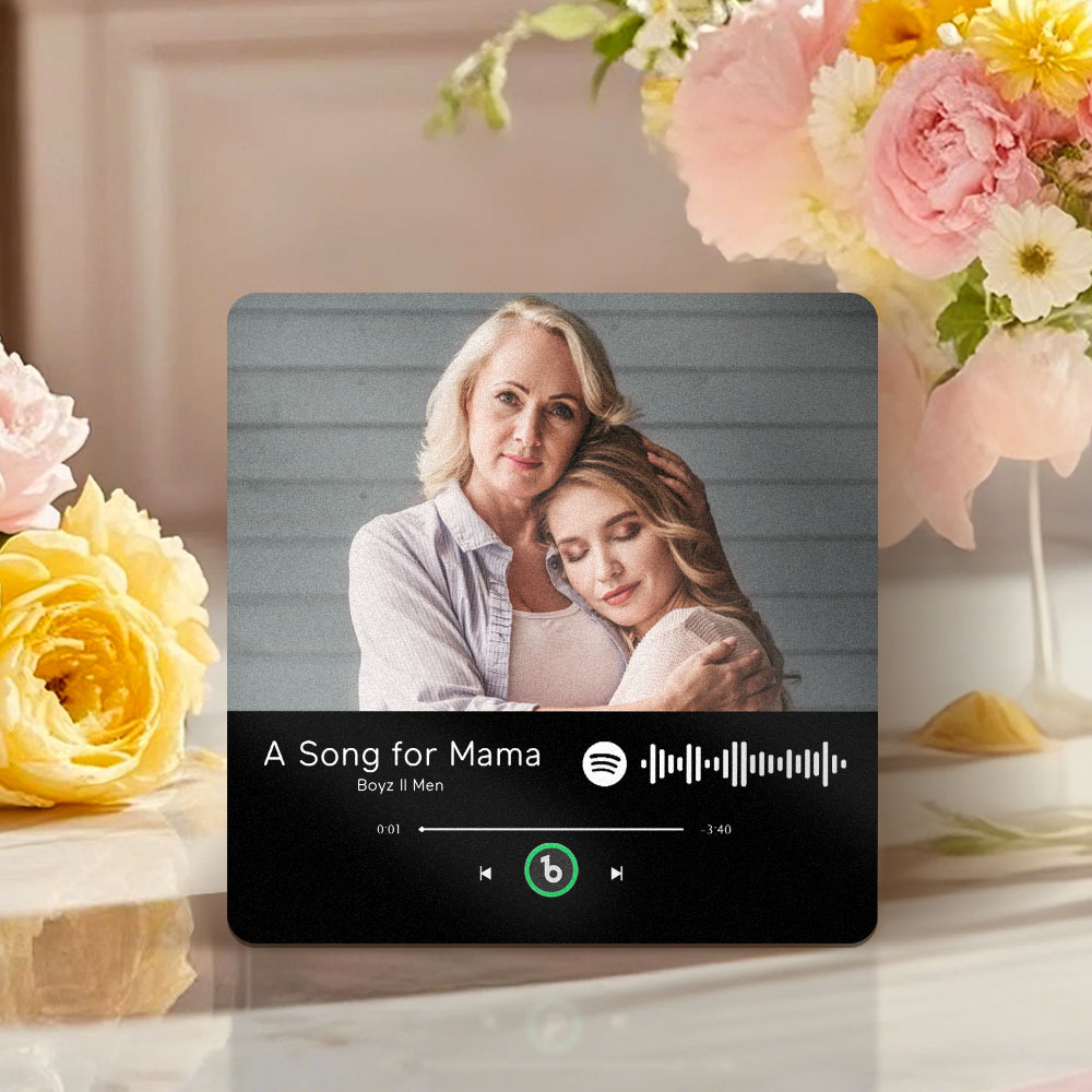 Aimant De Réfrigérateur Musical Personnalisé Qui Joue Des Cadeaux De Fête Des Mères Pour Maman Plusieurs Couleurs - Fridgebeatsfr