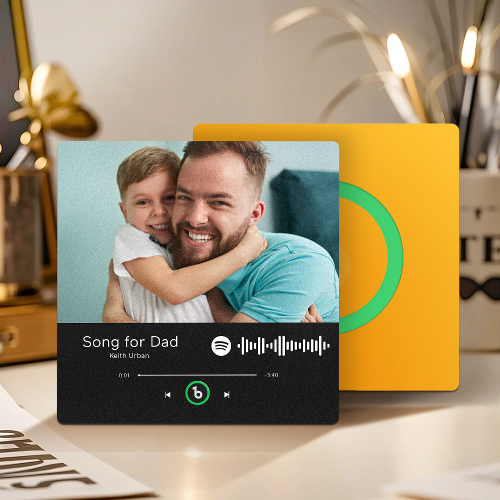 Aimant De Réfrigérateur Musical Personnalisé Qui Joue Des Cadeaux Pour Papa Plusieurs Couleurs - Fridgebeatsfr