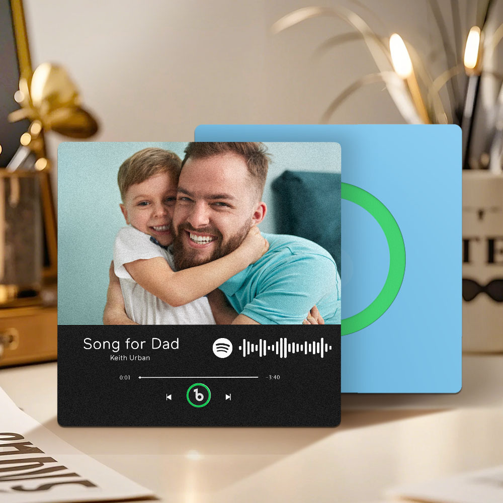 Aimant De Réfrigérateur Musical Personnalisé Qui Joue Des Cadeaux Pour Papa Plusieurs Couleurs - Fridgebeatsfr