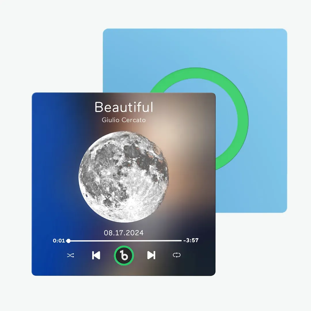 Aimant De Réfrigérateur Personnalisé Avec Musique Et Phases De Lune Fridgebeats Pro Prend En Charge La Connectivité Bluetooth - Fridgebeatsfr