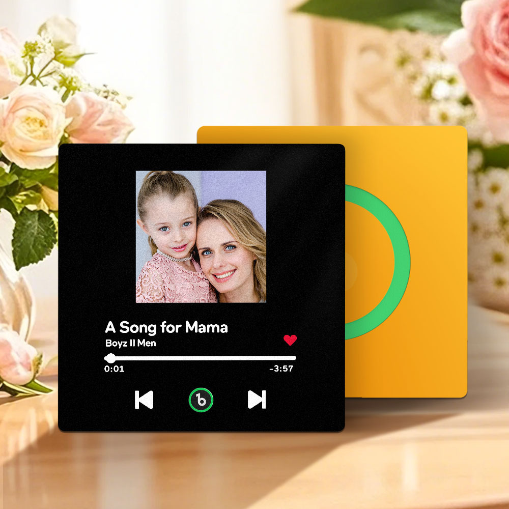 Aimants De Réfrigérateur Personnalisés Avec Musique Et Photo, Cadeaux Pour La Fête Des Mères, Aimants De Réfrigérateur Sans Cadre - Fridgebeatsfr
