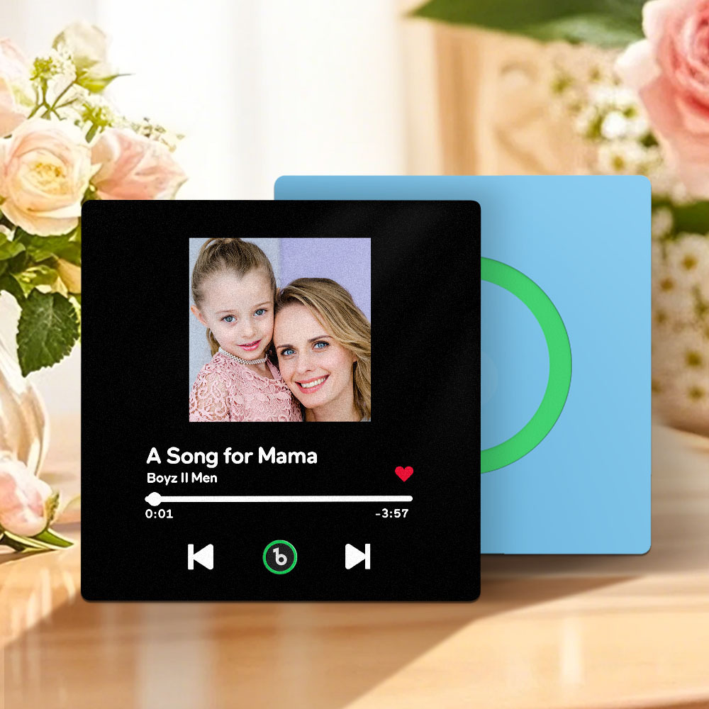 Aimants De Réfrigérateur Personnalisés Avec Musique Et Photo, Cadeaux Pour La Fête Des Mères, Aimants De Réfrigérateur Sans Cadre - Fridgebeatsfr