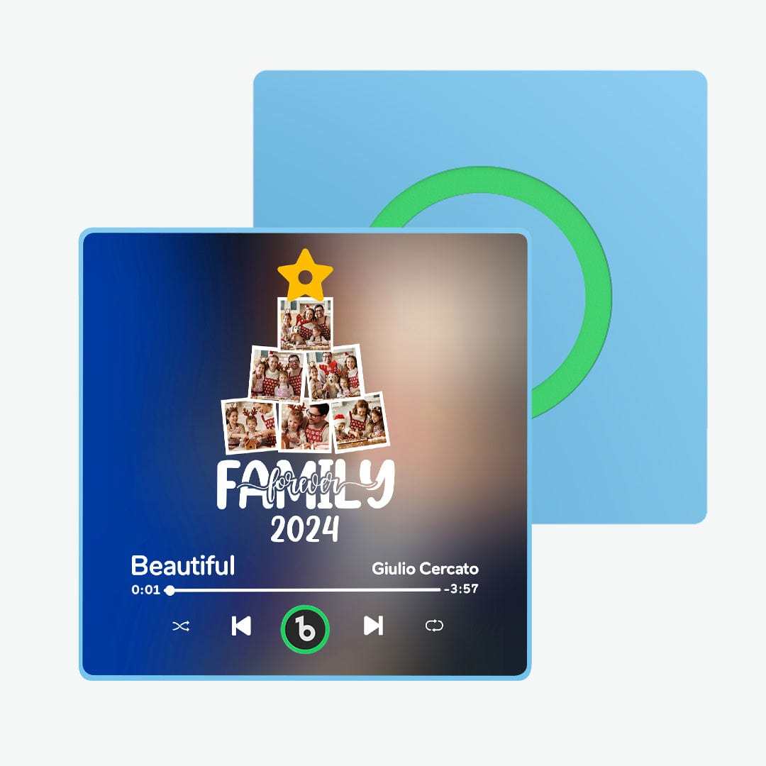 Aimant De Réfrigérateur Avec Musique Personnalisée, Photo D'arbre De Noël Personnalisée, Aimant De Réfrigérateur Coloré, Musique Qui Peut Être Jouée, Cadeau De Noël - Fridgebeatsfr