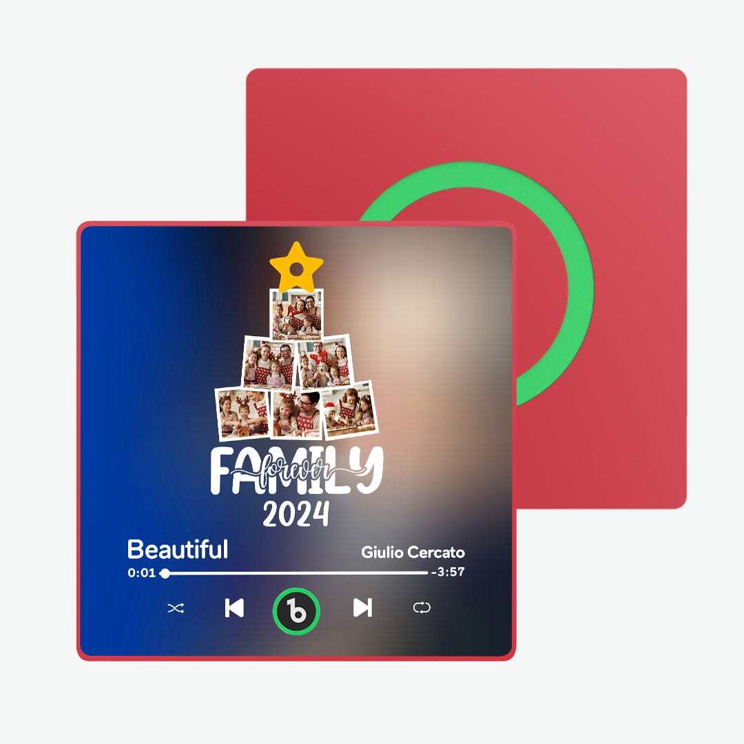 Aimant De Réfrigérateur Avec Musique Personnalisée, Photo D'arbre De Noël Personnalisée, Aimant De Réfrigérateur Coloré, Musique Qui Peut Être Jouée, Cadeau De Noël - Fridgebeatsfr