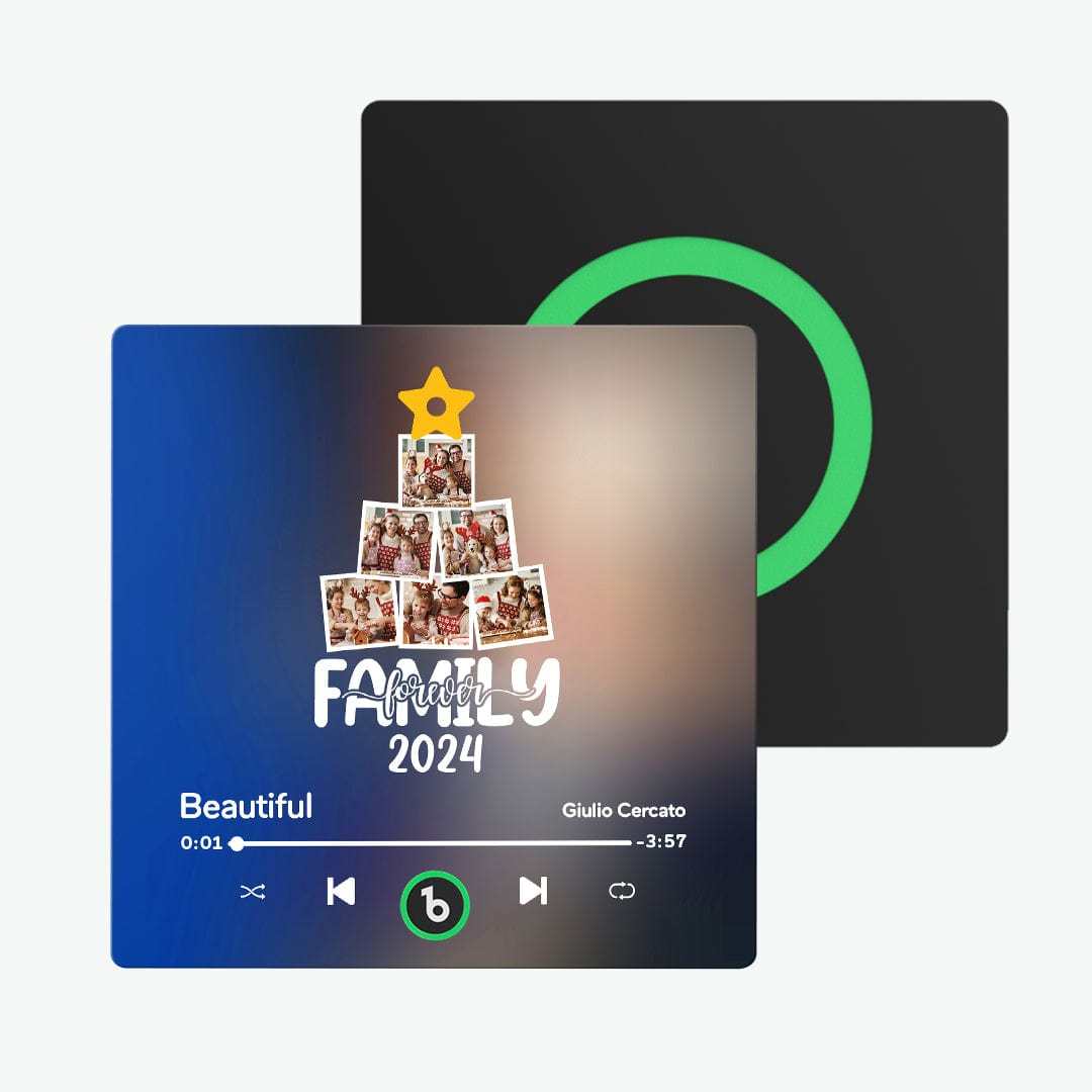 Aimant De Réfrigérateur Avec Musique Personnalisée, Photo D'arbre De Noël Personnalisée, Aimant De Réfrigérateur Coloré, Musique Qui Peut Être Jouée, Cadeau De Noël - Fridgebeatsfr