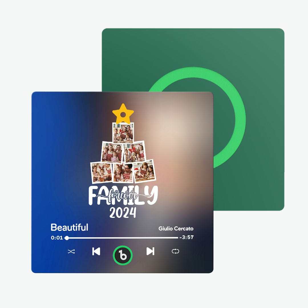 Aimant De Réfrigérateur Avec Musique Personnalisée, Photo D'arbre De Noël Personnalisée, Aimant De Réfrigérateur Coloré, Musique Qui Peut Être Jouée, Cadeau De Noël - Fridgebeatsfr