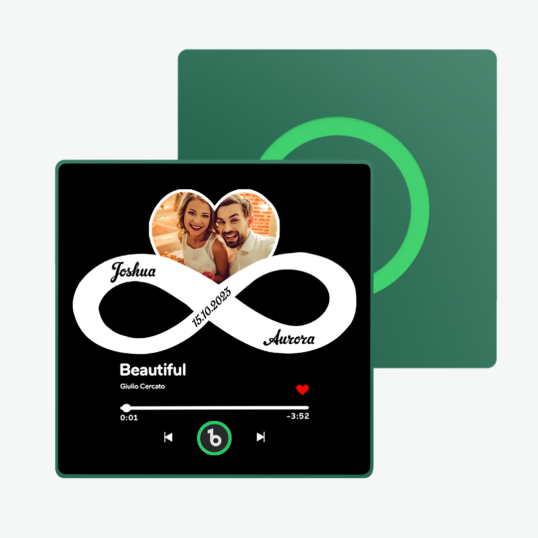 Aimant De Réfrigérateur Personnalisé Avec Musique Et Photo, Avec Texte, Amour Infini, Aimant De Réfrigérateur, Cadeau Pour Couple - Fridgebeatsfr