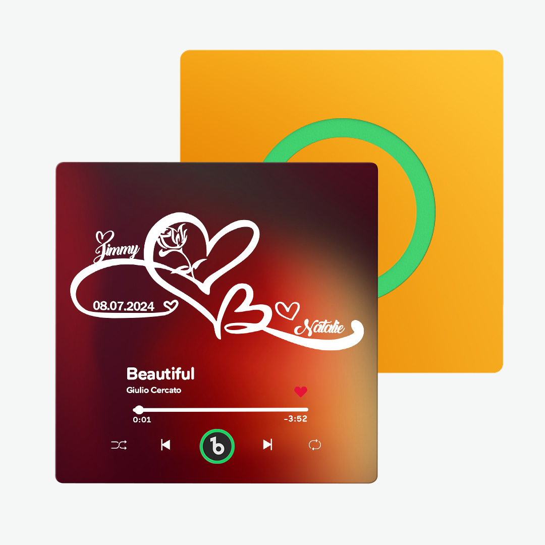 Aimant De Réfrigérateur Musical Personnalisé Avec Texte, Symboles D'amour Illimités, Aimant De Réfrigérateur, Cadeau Pour Couple - Fridgebeatsfr
