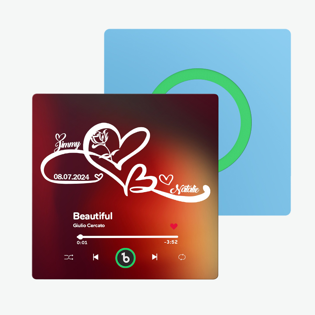 Aimant De Réfrigérateur Musical Personnalisé Avec Texte, Symboles D'amour Illimités, Aimant De Réfrigérateur, Cadeau Pour Couple - Fridgebeatsfr