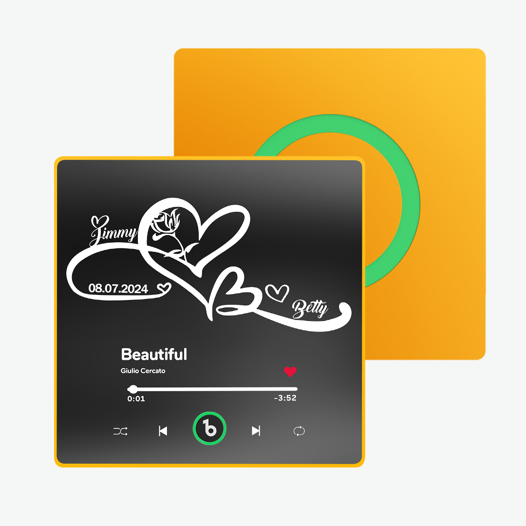 Aimant De Réfrigérateur Musical Personnalisé Avec Texte, Symboles D'amour Illimités, Aimant De Réfrigérateur, Cadeau Pour Couple - Fridgebeatsfr