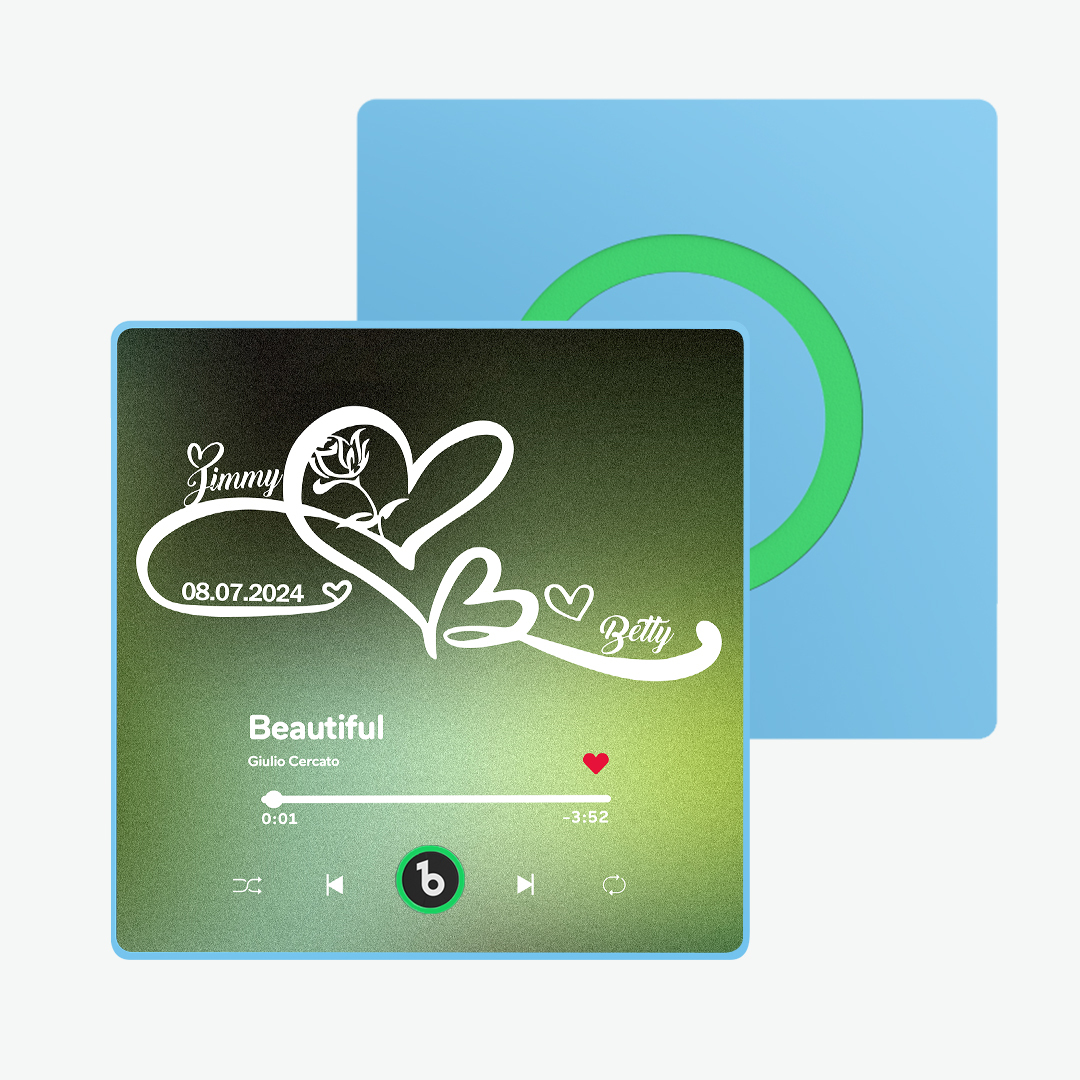 Aimant De Réfrigérateur Musical Personnalisé Avec Texte, Symboles D'amour Illimités, Aimant De Réfrigérateur, Cadeau Pour Couple - Fridgebeatsfr