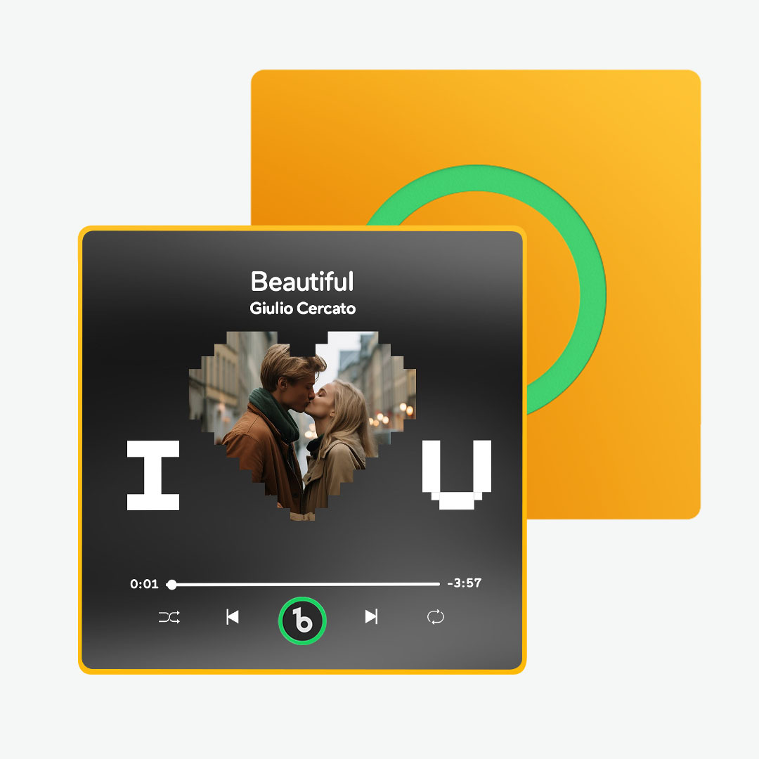 Aimant De Réfrigérateur Personnalisé Avec Musique Et Photo Fridgebeats Pro Prend En Charge La Connectivité Bluetooth - Fridgebeatsfr