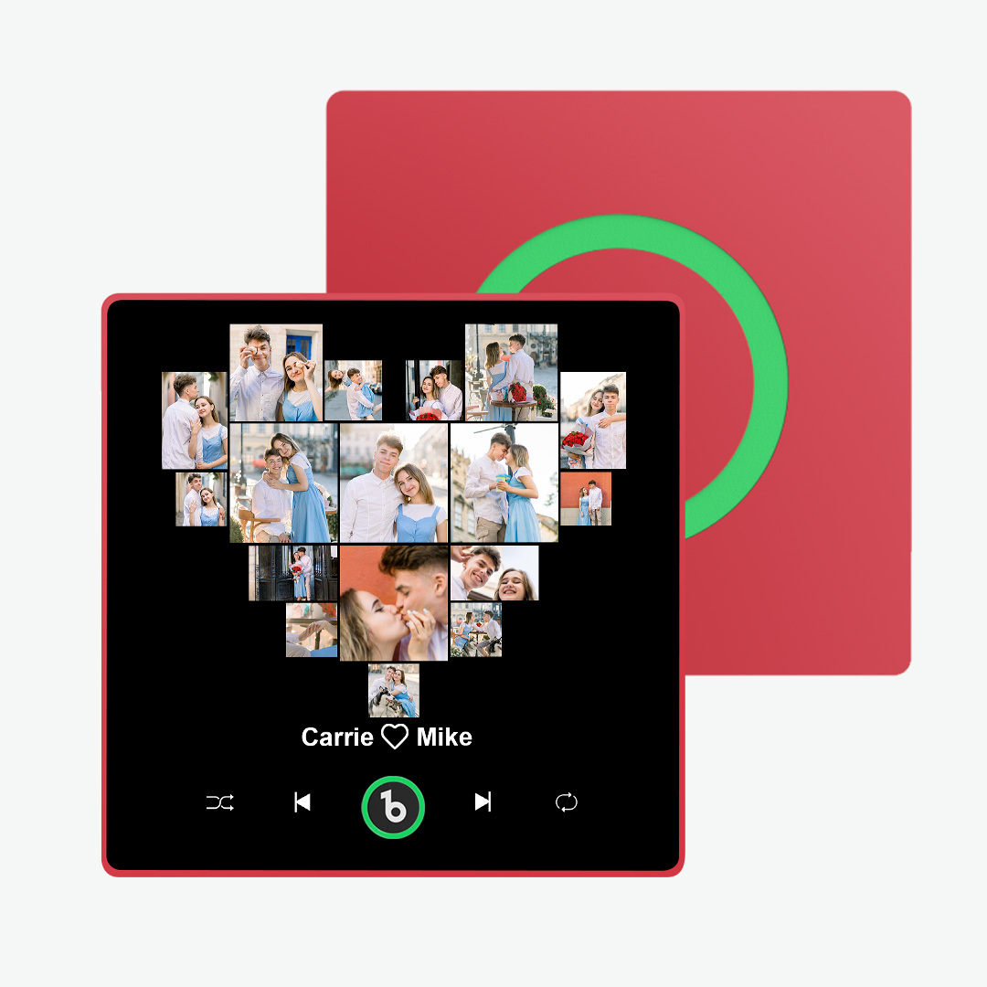 Aimant De Réfrigérateur Personnalisé Avec Musique Et Photo Aimant De Réfrigérateur Personnalisé En Forme De Cœur Pour La Saint-valentin - Fridgebeatsfr