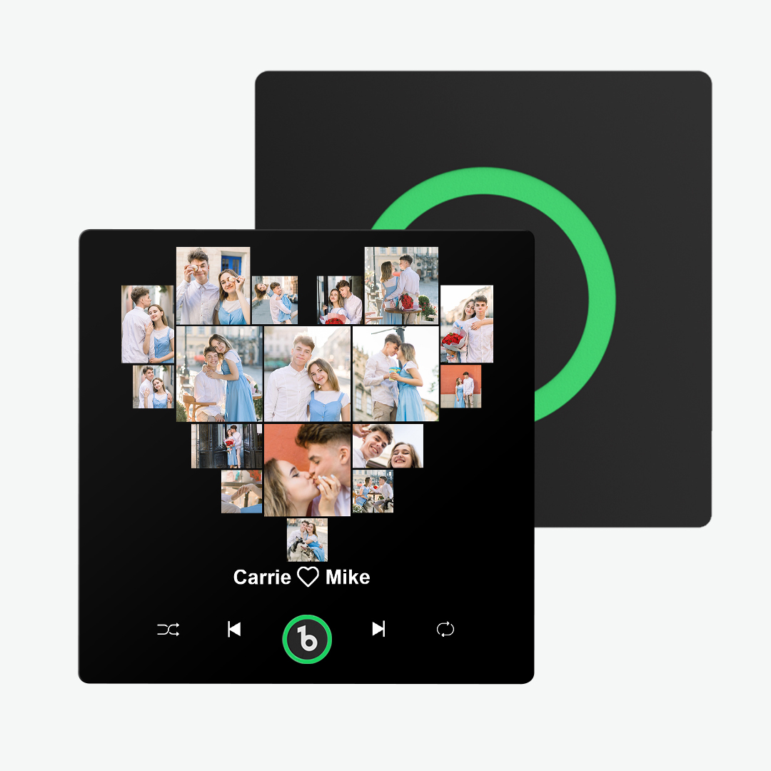 Aimant De Réfrigérateur Personnalisé Avec Musique Et Photo Aimant De Réfrigérateur Personnalisé En Forme De Cœur Pour La Saint-valentin - Fridgebeatsfr