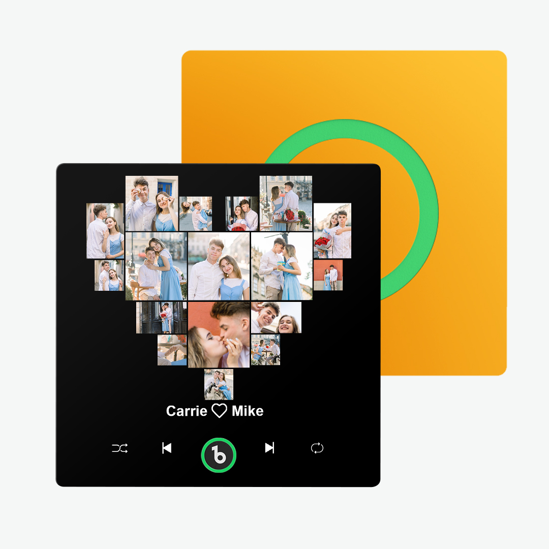 Aimant De Réfrigérateur Personnalisé Avec Musique Et Photo Aimant De Réfrigérateur Personnalisé En Forme De Cœur Pour La Saint-valentin - Fridgebeatsfr