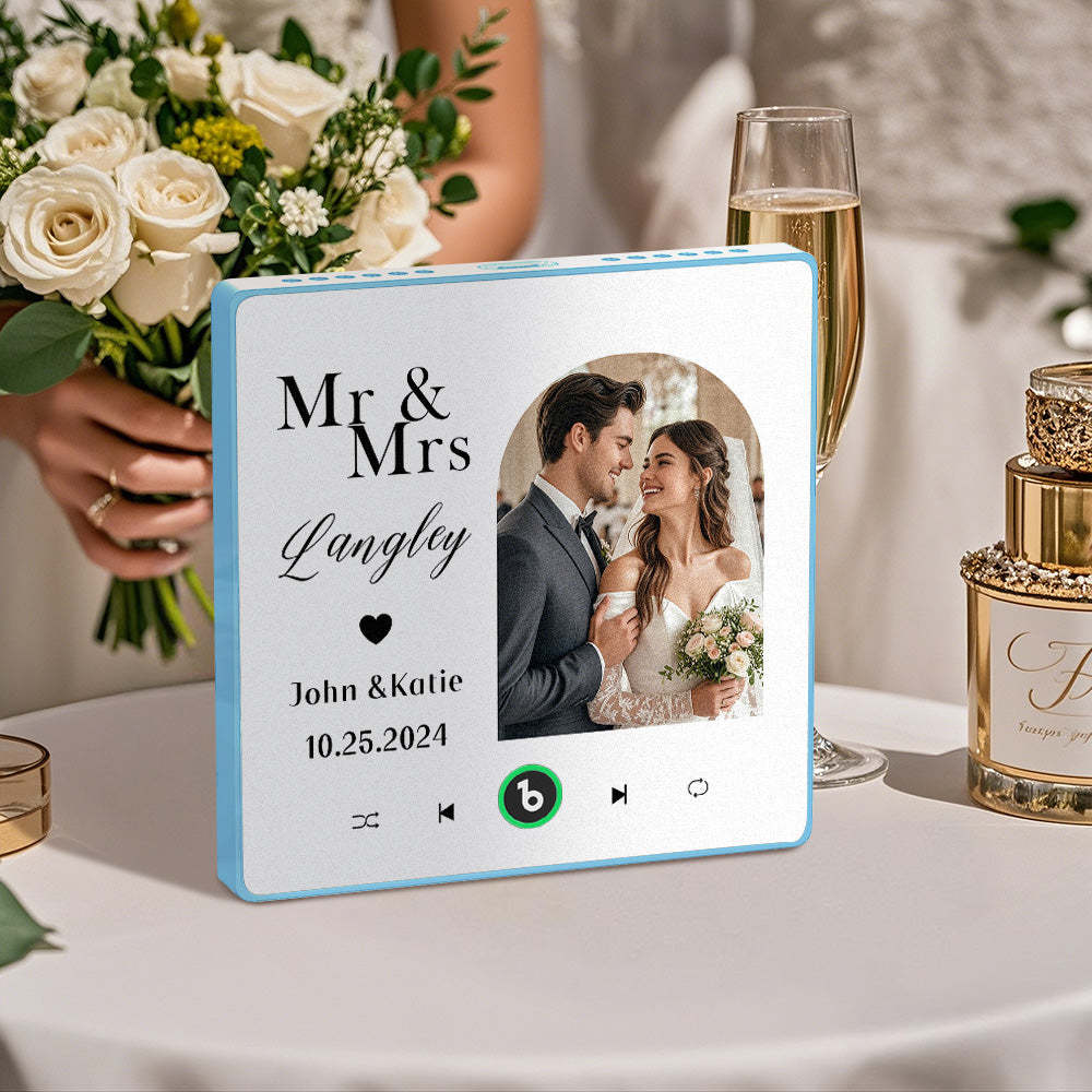 Aimant De Réfrigérateur Personnalisé Avec Musique Et Photo, Aimant De Réfrigérateur Musical Pour Cadeaux De Mariage - Fridgebeatsfr