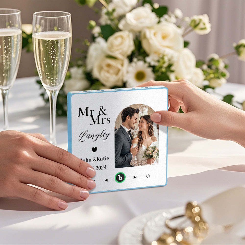 Aimant De Réfrigérateur Personnalisé Avec Musique Et Photo, Aimant De Réfrigérateur Musical Pour Cadeaux De Mariage - Fridgebeatsfr