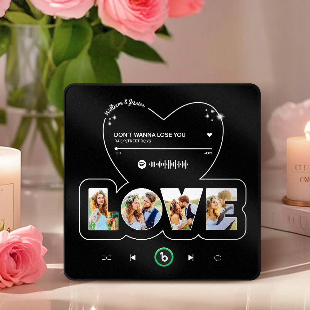 Aimants De Réfrigérateur Photo Et Musique Personnalisés Aimants De Réfrigérateur D'amour Personnalisés Cadeau Parfait Pour La Saint-valentin - Fridgebeatsfr