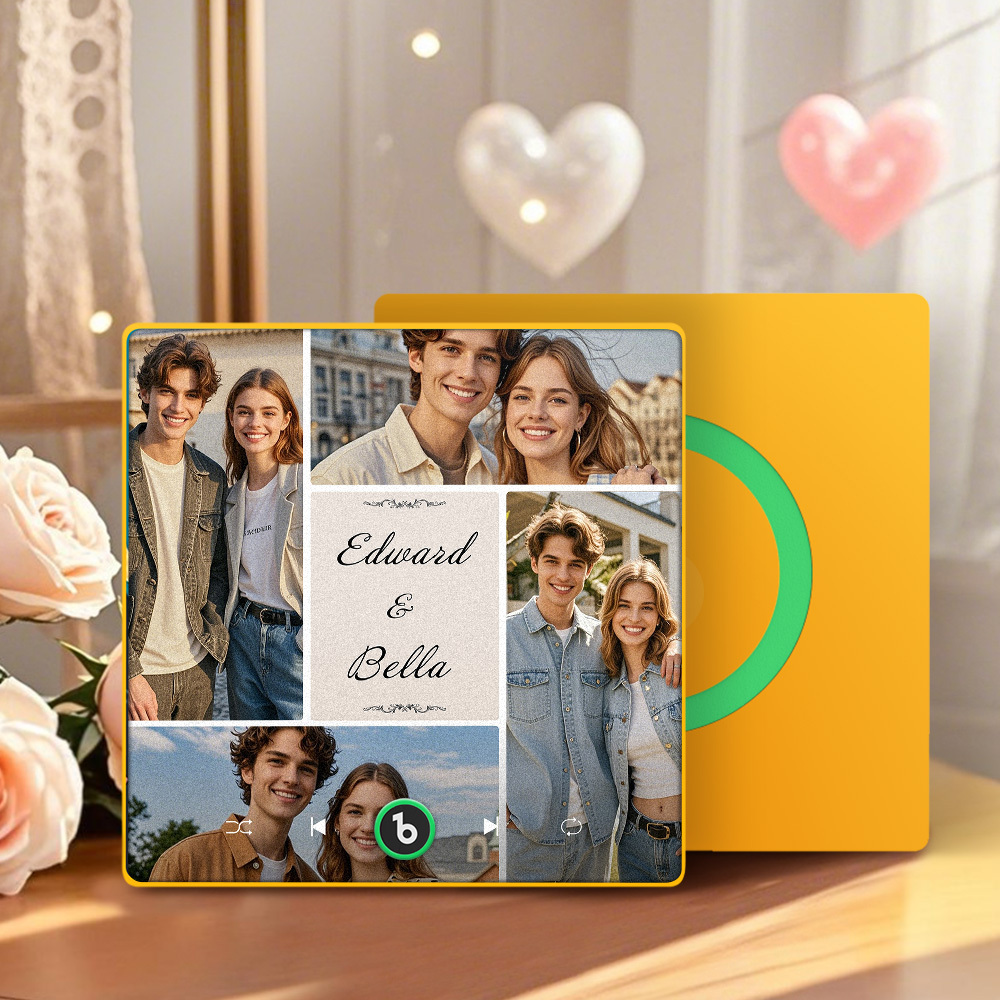 Aimants De Réfrigérateur De Musique Personnalisés Cadeaux De La Saint-valentin Aimant De Réfrigérateur De Musique Personnalisé Cadre Coloré Album Aimant De Réfrigérateur Peut Jouer Des Chansons Cadeau Pour Couple - Fridgebeatsfr