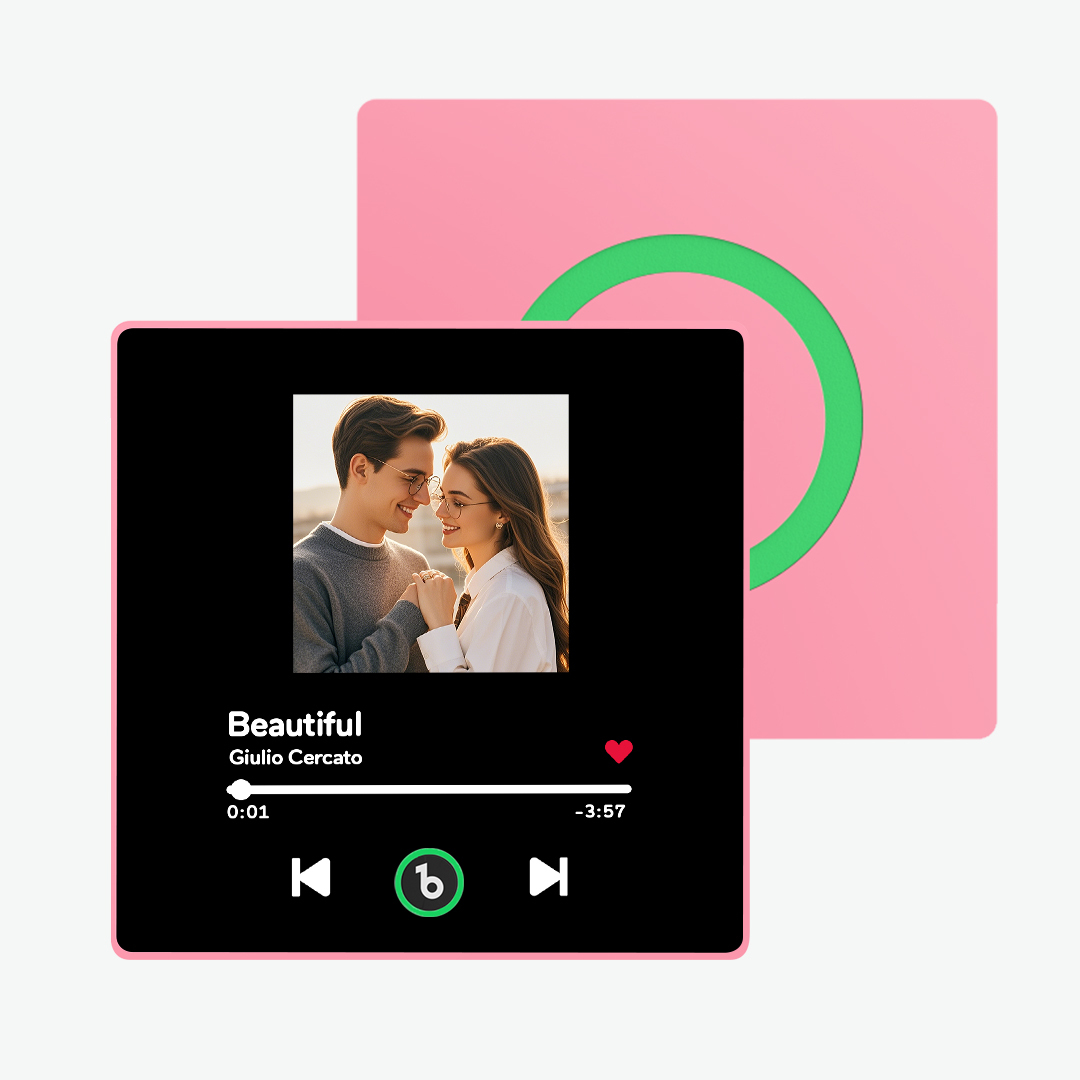 L'aimant De Réfrigérateur Personnalisé Avec Musique Et Photo Prend En Charge La Connectivité Bluetooth.