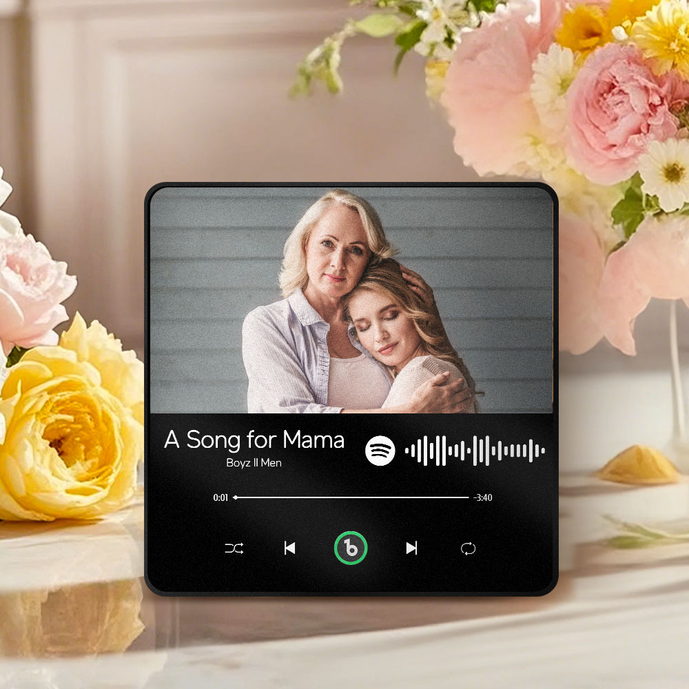Aimant De Réfrigérateur Musical Personnalisé Qui Joue Des Cadeaux De Fête Des Mères Pour Maman Plusieurs Couleurs - Fridgebeatsfr