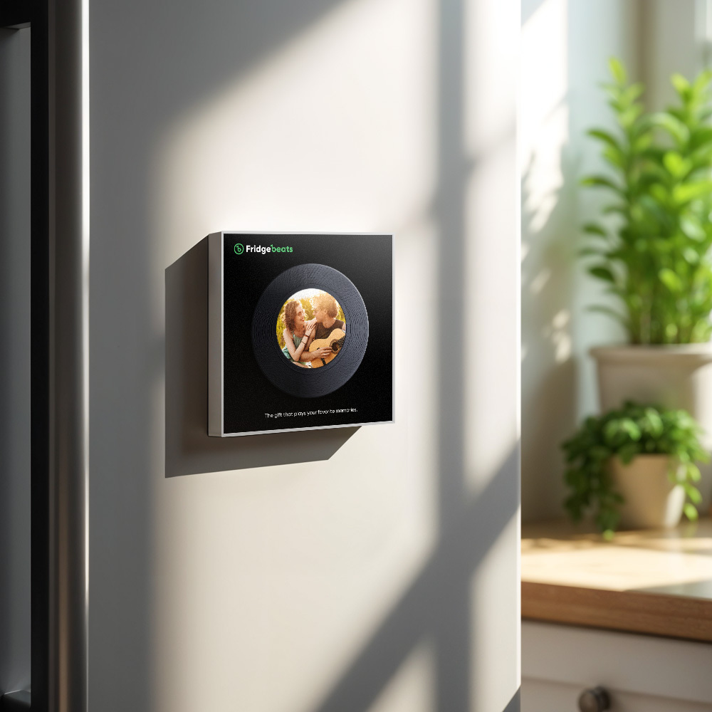 Aimant De Réfrigérateur Personnalisé Pour Musique Et Photo Prenant En Charge 1 À 6 Personnalisations De Vinyle - Fridgebeatsfr
