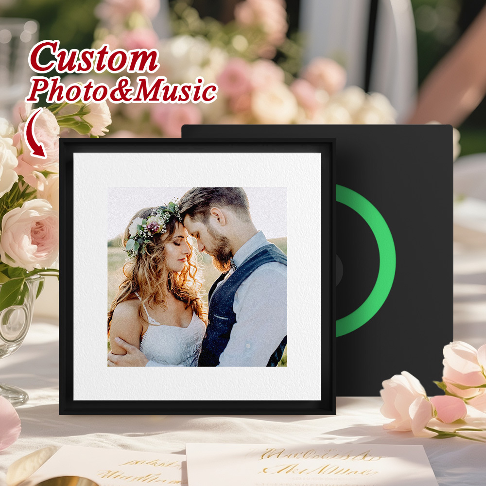 Aimant De Réfrigérateur Personnalisé Avec Musique Et Photo, Personnalisable Avec 1 À 6 Cadres Et Chansons. Chanson Photo Personnalisée Pouvant Jouer De La Musique. Cadeaux De Mariage Pour Couple.