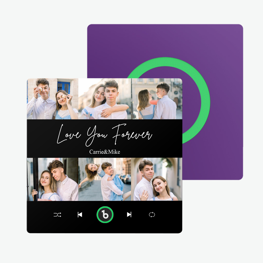 Aimant De Réfrigérateur De Musique Personnalisé, 6 Photos, Cadre Coloré, Album, Aimant De Réfrigérateur, Cadeau De Saint Valentin pour le couple
