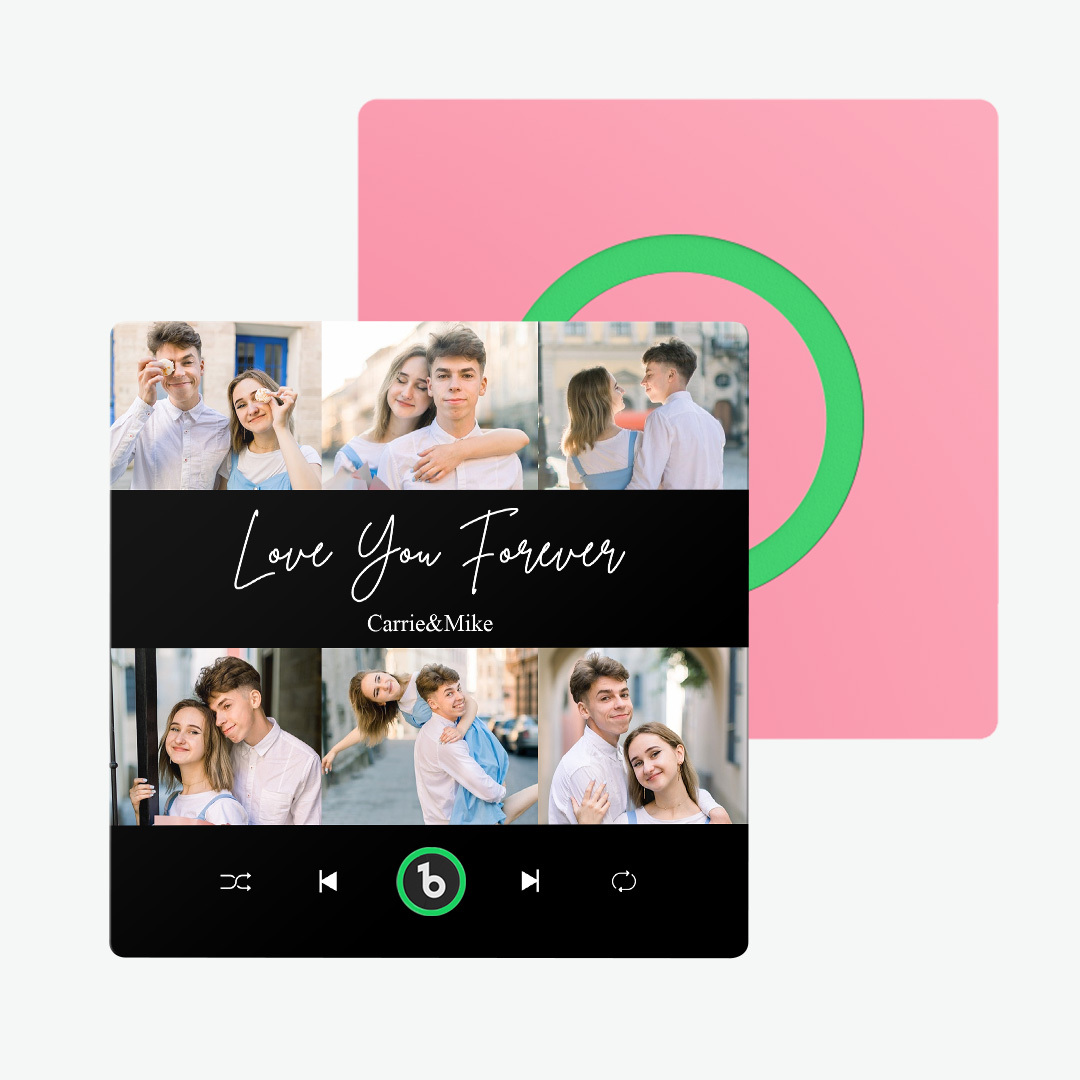 Aimant De Réfrigérateur De Musique Personnalisé, 6 Photos, Cadre Coloré, Album, Aimant De Réfrigérateur, Cadeau De Saint Valentin pour le couple