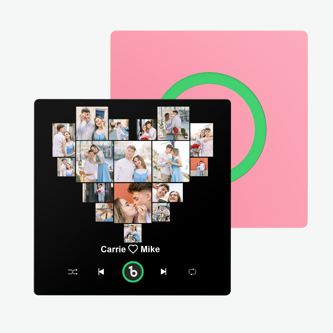 Aimant De Réfrigérateur Personnalisé Avec Musique Et Photo Aimant De Réfrigérateur Personnalisé En Forme De Cœur Pour La Saint-valentin