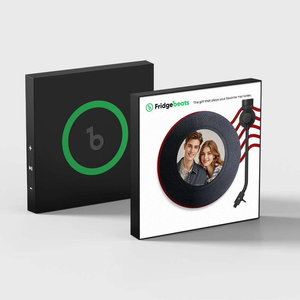 L'aimant De Réfrigérateur De Musique Et De Photo Personnalisé Prend En Charge La Personnalisation De 1 À 6 Vinyles - Fridgebeatsfr