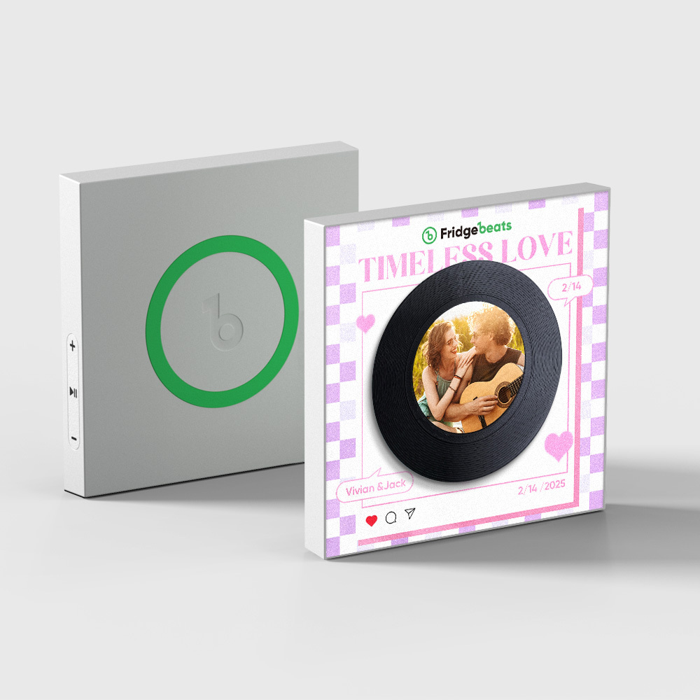 Aimant de réfrigérateur avec chanson personnalisée, avec photo, prend en charge les fonctionnalités NFC, cadeaux pour hommes, Festival mondial de football 2026 - Fridgebeatsfr