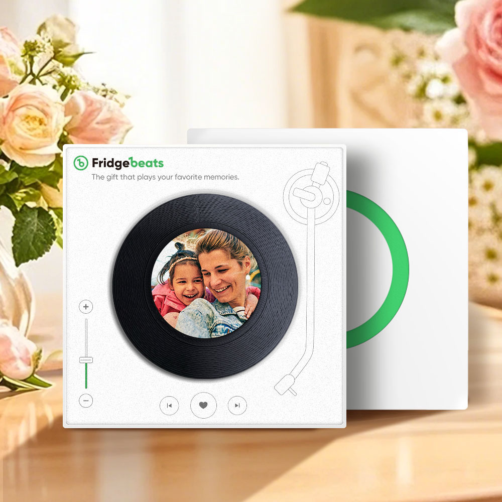 Aimant De Réfrigérateur Musical Personnalisé Pouvant Contenir 1 À 6 Vinyles Et Chansons. Cadeaux Pour Maman. - Fridgebeatsfr