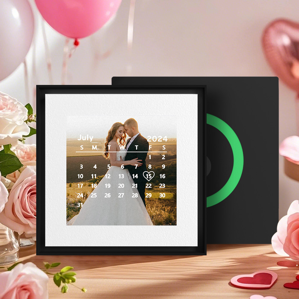 Calendrier Musical Personnalisé Et Cadre Photo Aimanté Pour Réfrigérateur, Cadeaux D'anniversaire - Fridgebeatsfr