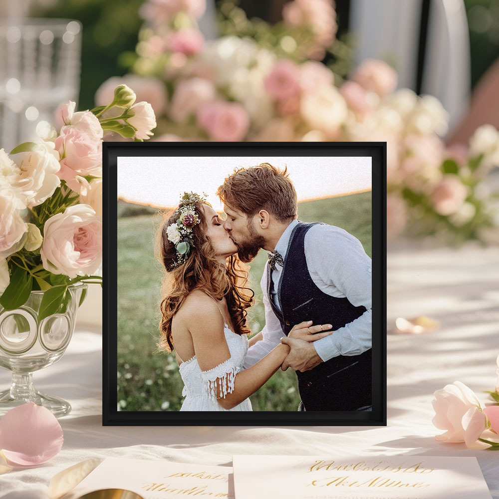 Aimant De Réfrigérateur Personnalisé Avec Musique Et Photo, Personnalisable Avec 1 À 6 Cadres Et Chansons. Chanson Photo Personnalisée Pouvant Jouer De La Musique. Cadeaux De Mariage Pour Couple.