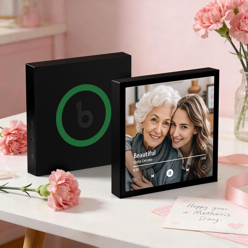 Aimant De Réfrigérateur Personnalisé Avec Musique Et Photo. Personnalisez 1 À 6 Images Et Chansons Avec Votre Photo. Cadeau Idéal Pour La Fête Des Mères. - Fridgebeatsfr